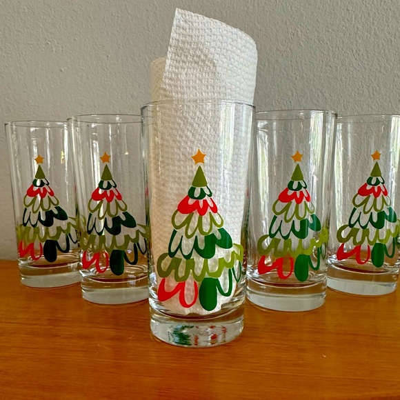 Libbey Other - Set of 6 - Libbey Christmas TUMBLERS - 12oz
